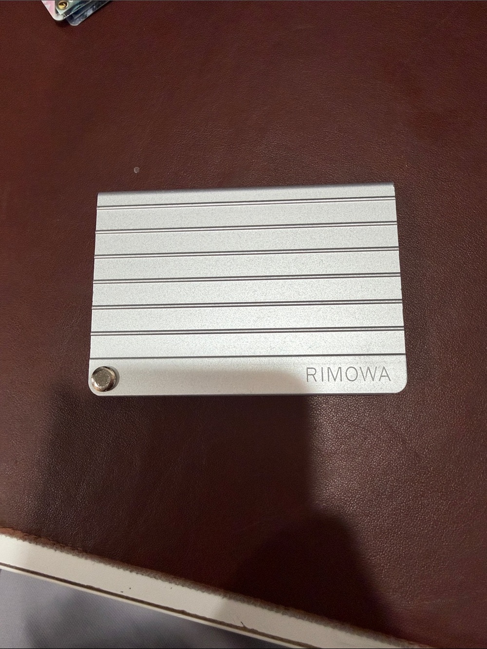 RIMOWA Silver Aluminum Slim Card Case